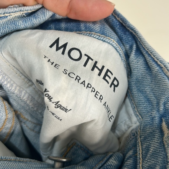 MOTHER SUPERIOR The Scrapper High Rise Ankle Straight Leg Jeans Size 23 - Picture 15 of 16